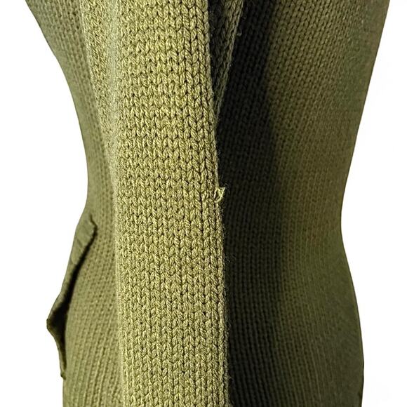 Y2K Wet Seal Sweater Medium Army Green Cowl Neck Plunge Neckline Preppy Vtg - Picture 9 of 10